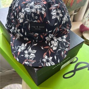 Rag & Bone Floral Cap - Black and White